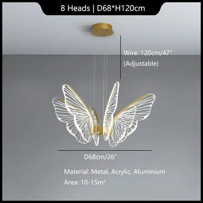 DecorBites™ Butterfly Modern Pendant Chandelier for Living Room and Dining Area