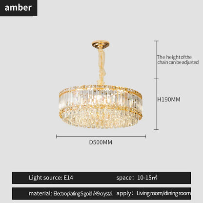 DecorBites™ Crystal Chandelier: Elegant Modern Lighting for Living Room, Bedroom, and Restaurant.