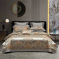 Decobites Luxury European Jacquard Duvet Cover Set with Satin Finish