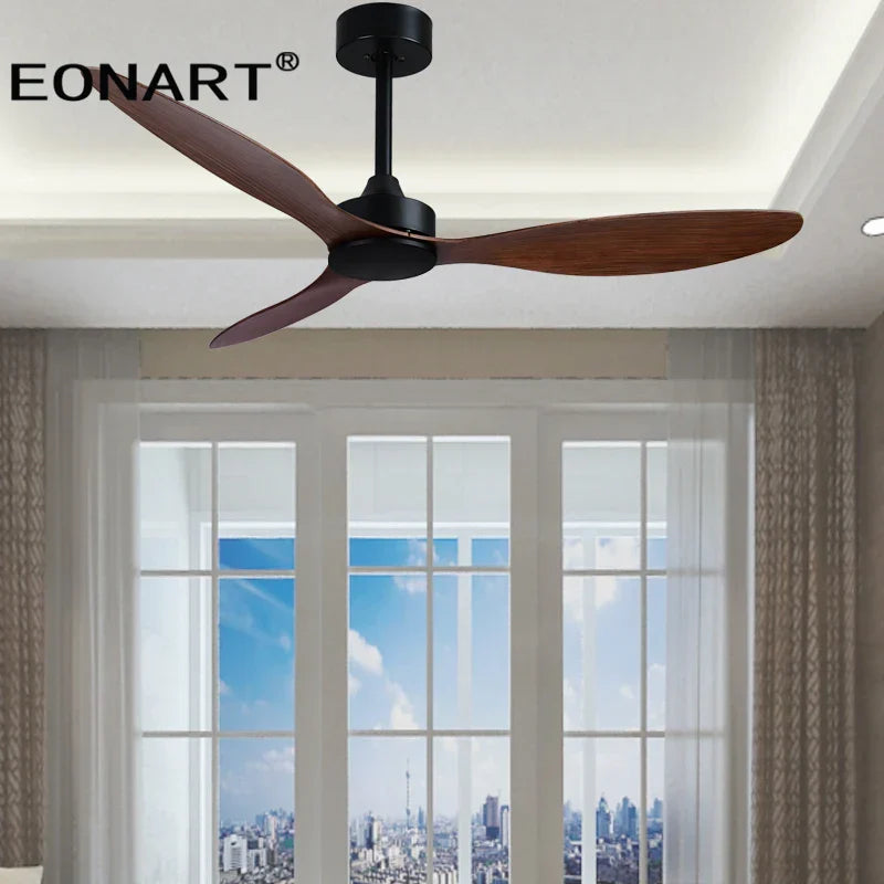 مروحة سقف DecorBites™ بشفرات بلاستيكية أنيقة مقاس 52 بوصة مع مصباح وجهاز تحكم عن بعد