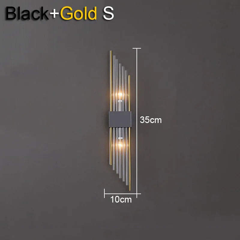 DecorBites™ Crystal Wall Lamp: Elegant LED Indoor Lighting for Living Room, Bedroom, Hotel, and TV Background