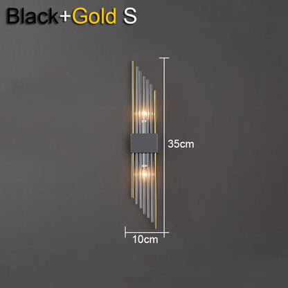 DecorBites™ Crystal Wall Lamp: Elegant LED Indoor Lighting for Living Room, Bedroom, Hotel, and TV Background