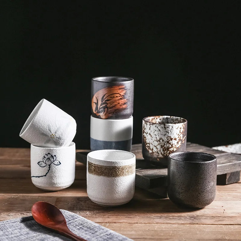 DecorBites™ Coarse Ceramic Tea Cup Set - 250ml Originality Coffee Mug