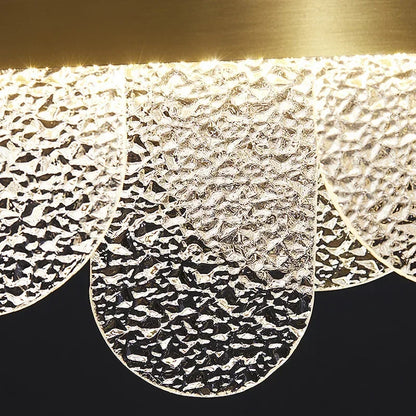 DecorBites™ Crystal LED Chandelier: Modern Round Ceiling Lamp for Living Room, Bedroom & Hotel