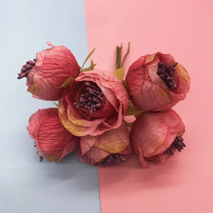 DecorBites™ Paquete de 200 piezas de bayas y estambres de flores de rosa roja mixtas para decoración DIY