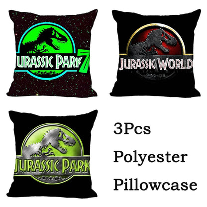 DecorBites™ Jurassic Park Dinosaur Pillowcase Cover for Living Room Sofa and Chair
