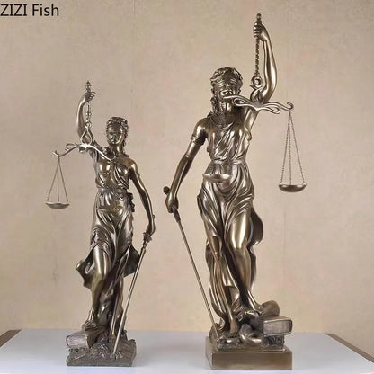 DecorBites™ Justice Goddess Resin Sculpture - Room Aesthetic Decor