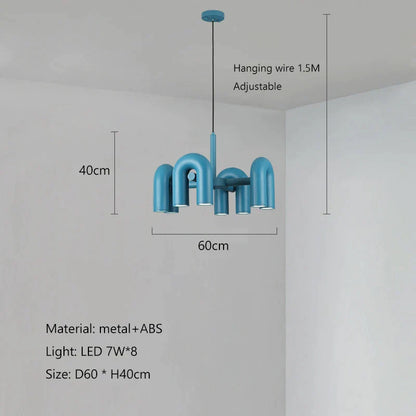 DecorBites™ LED Macaron Pendant Chandelier - Modern U Shape Hanging Lamp