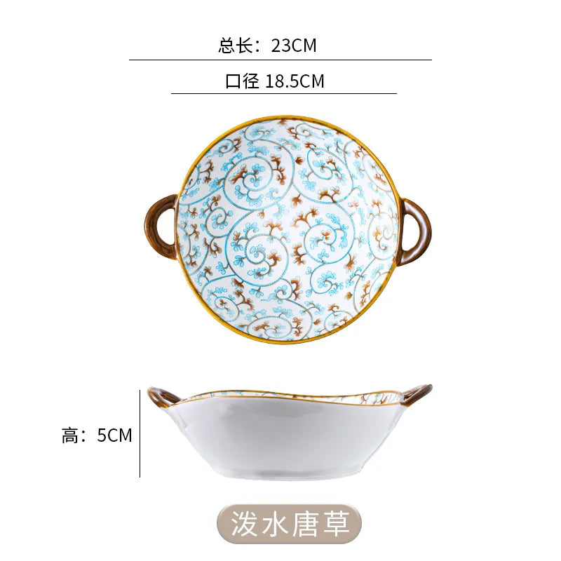 DecorBites™ Ceramic Double Ear Ramen Soup Bowl