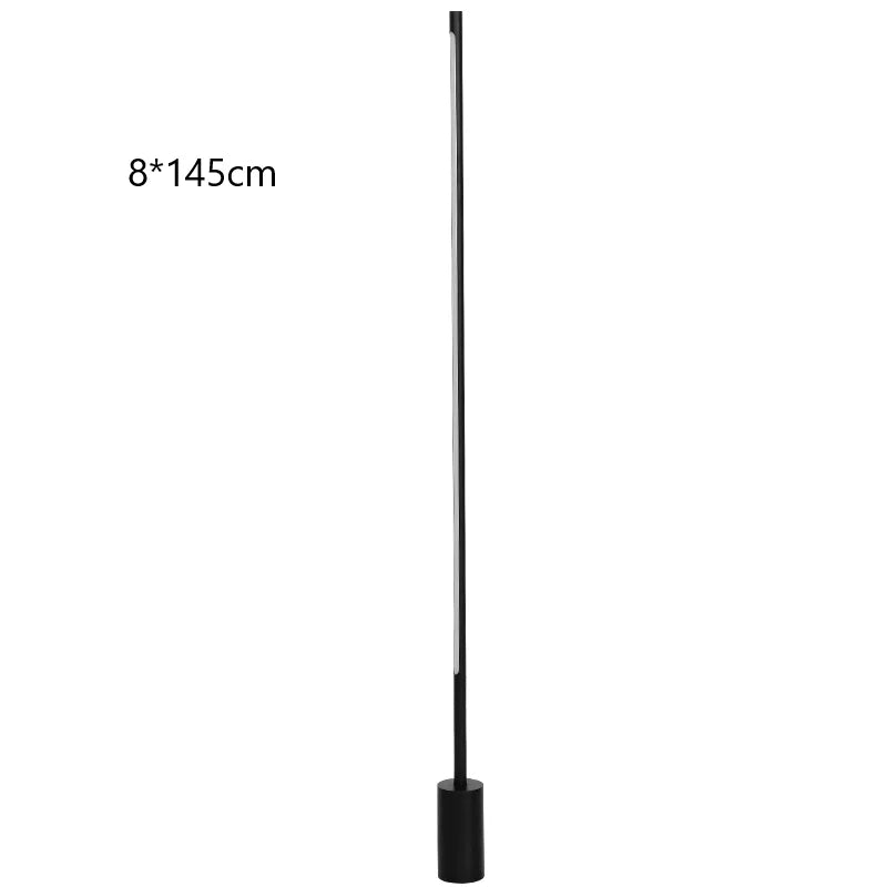 Iron Modern Floor Lamp Painted Black Finish