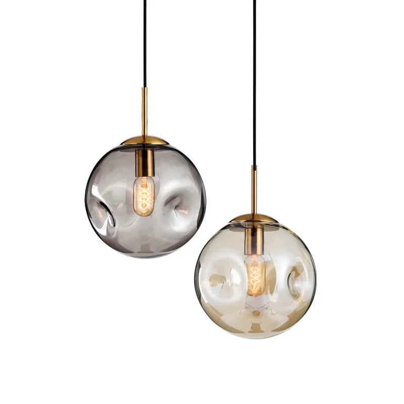 DecorBites™ Glass Ball Pendant Lights for Bar, Kitchen, and Home Decor