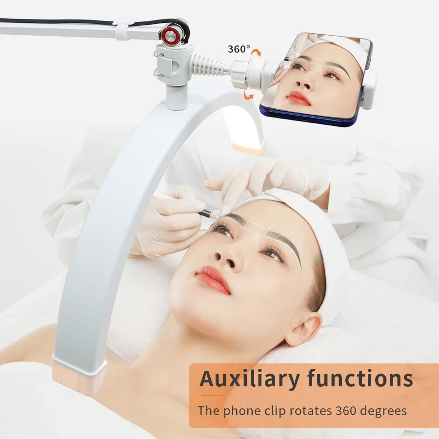 DecorBites™ LED Moon Beauty Floor Lamp for Eyebrow Tattoo & Eyelash Extensions