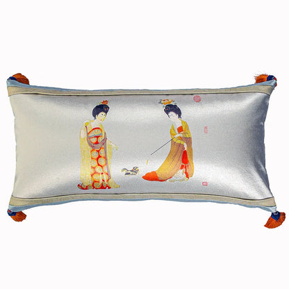 DecorBites™ Chinese Beauty Girl Luxury Cushion Cover for Living Room Sofa