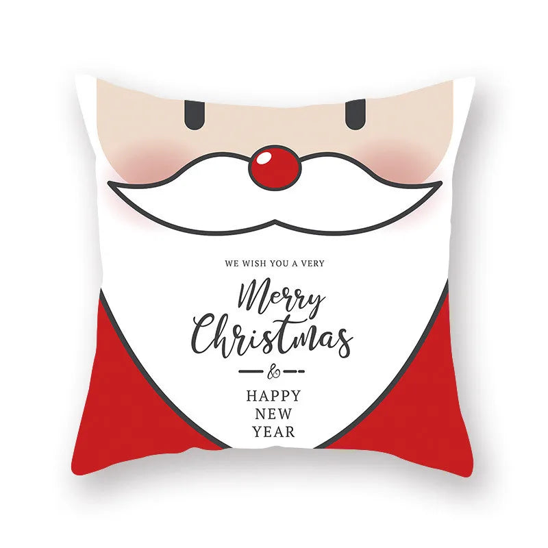 DecorBites™ Christmas Santa Elk Pillowcase 45x45cm for Sofa Chair Decor