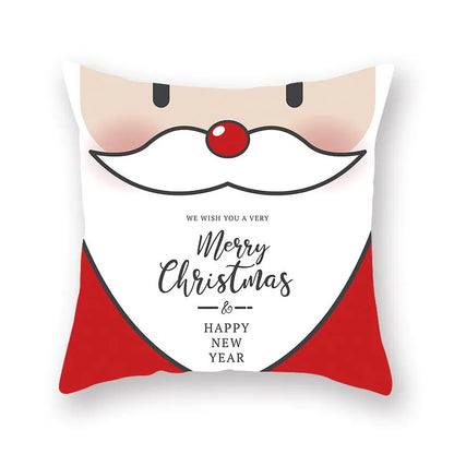 DecorBites™ Christmas Santa Elk Pillowcase 45x45cm for Sofa Chair Decor