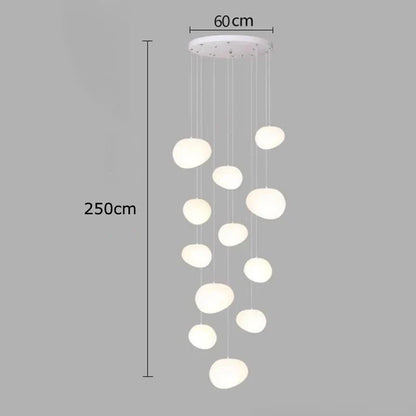 Lámpara colgante de cristal DecorBites™ para escalera, iluminación moderna para sala de estar
