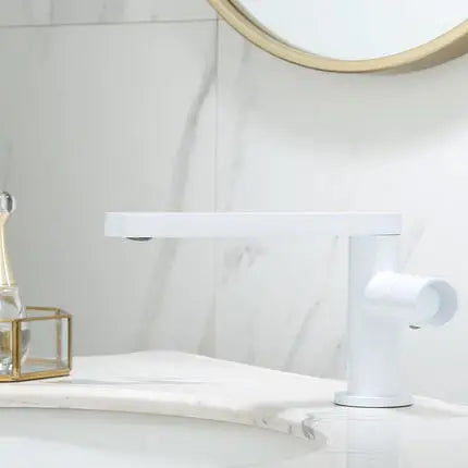 DecorBites™ Brushed Gold Basin Faucet: Single Handle Brass Bathroom Mixer Tap