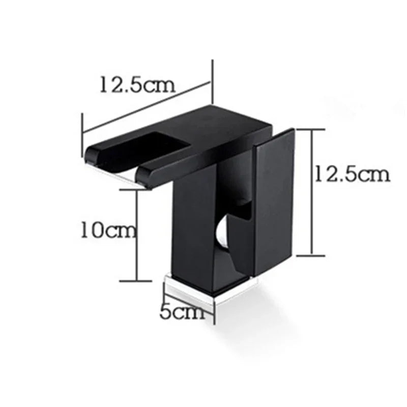 DecorBites™ LED Waterfall Basin Faucet - Single Handle Mixer Tap in White, Black, or Chrome