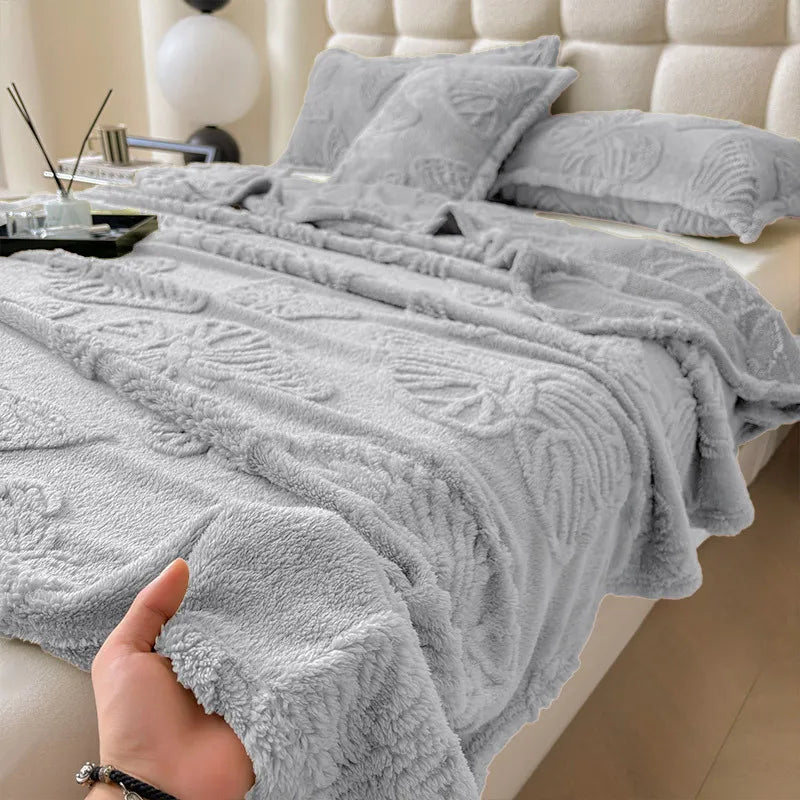 Decorbites™ Luxus-Chiffon-Schmetterlings-Jacquard-Pläd: Weiches & Gemütliches Decke für Sofa oder Bett