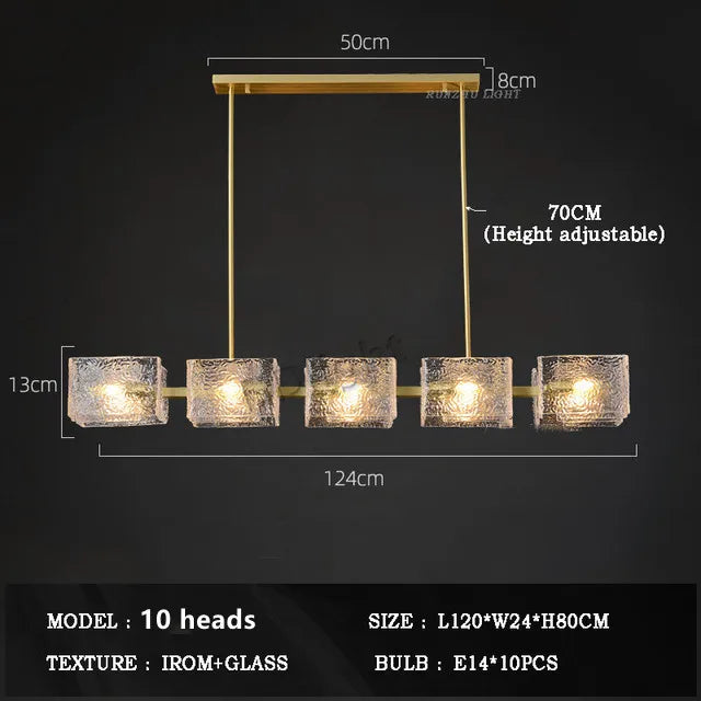 DecorBites™ Crystal Chandelier: Modern Luxury Pendant Light for Living Room, Restaurant, and Bar