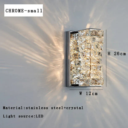 Apliques de pared de cristal DecorBites™: Lámparas de pared de lujo para interiores, ideales para la decoración de habitaciones modernas e iluminación de mesilla de noche.