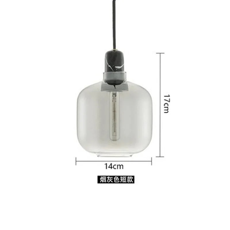 DecorBites™ Industrial Stained Glass Pendant Lamp LED Hanging Lights for Dining & Living Room
