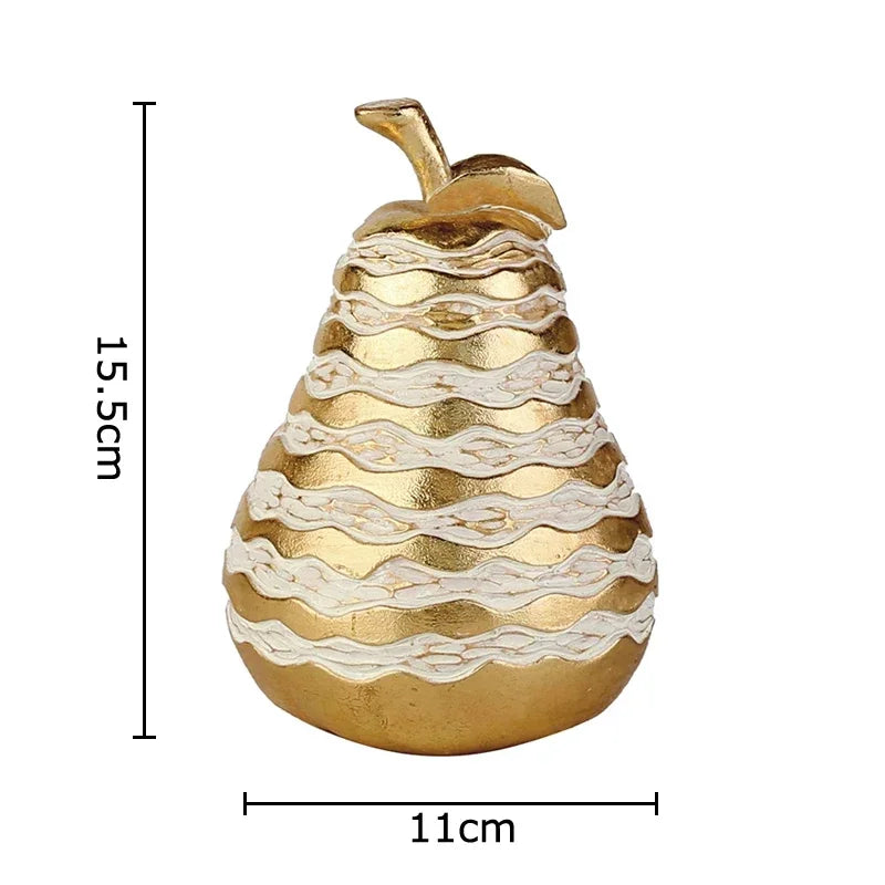 DecorBites™ Golden Pineapple Resin Sculpture Desk Decoration Art Statuette