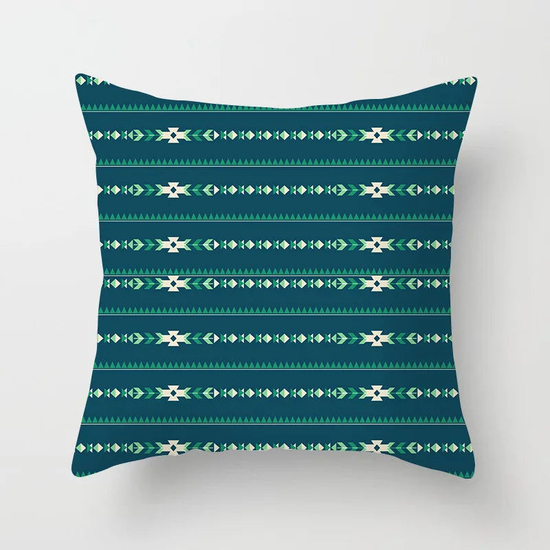 Geometric Leaf Feather Cushions