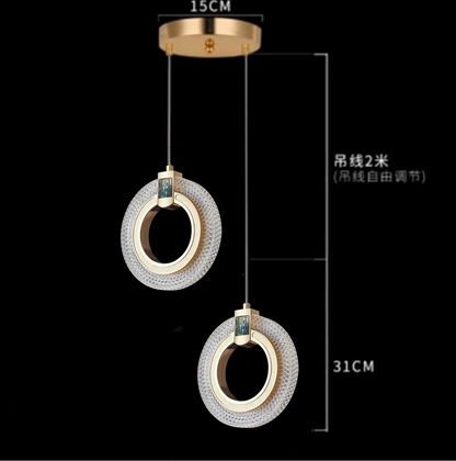 ديكوربايتس™ مصابيح معلقة بجانب السرير | ثريا داخلية عصرية لديكور سقف غرفة النوم