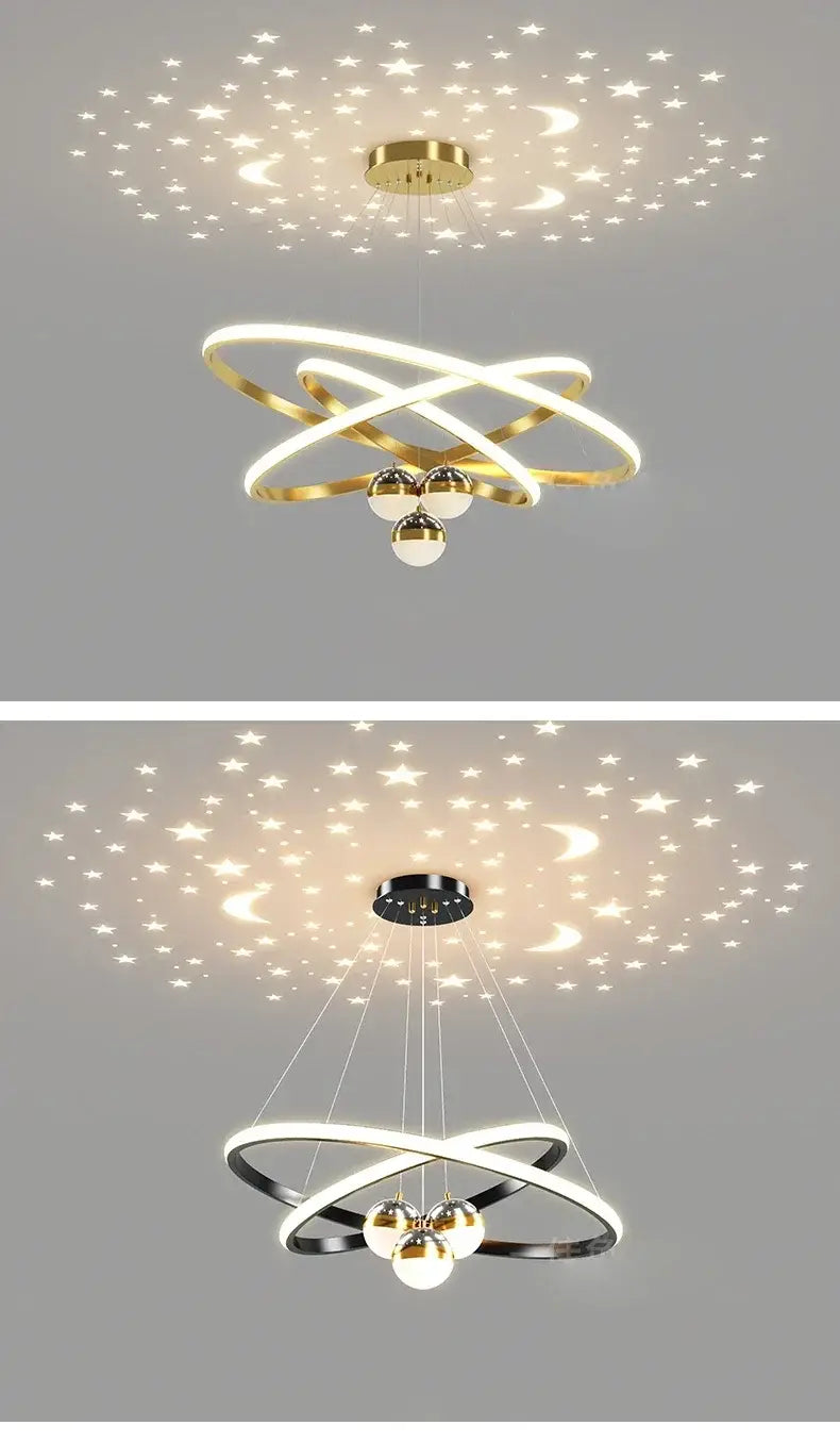 DecorBites™ Starry Sky LED Chandelier for Living Room