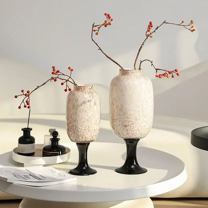 DecorBites™ Dot Texture Glass Vase for Stylish Home Decor