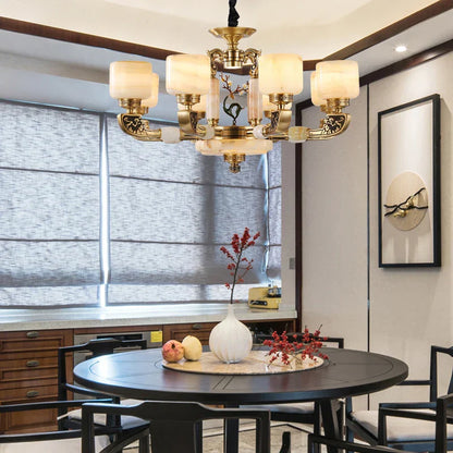 DecorBites™ Chinese Jade Chandelier: Modern Living Room & Restaurant Décor