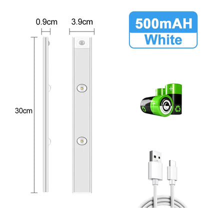 Lámpara de cocina inalámbrica recargable por USB con sensor de movimiento y luces LED para gabinetes DecorBites™
