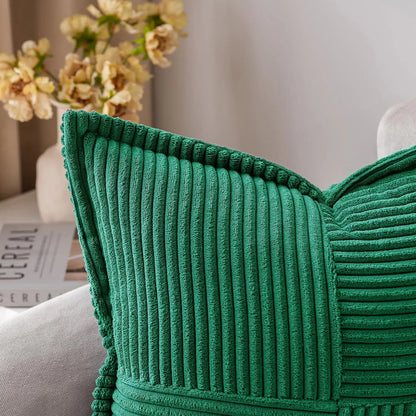 DecorBites™ Corduroy & Boho Striped Pillow Covers - Broadside Decorative Throw Pillow Case