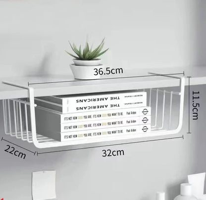 DecorBites™ Kitchen Organizer Shelf Desk Storage Rack Mesh Basket Wardrobe Holders