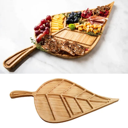 DecorBites™ Leaf Shape Charcuterie Board Platter for Stylish Entertaining