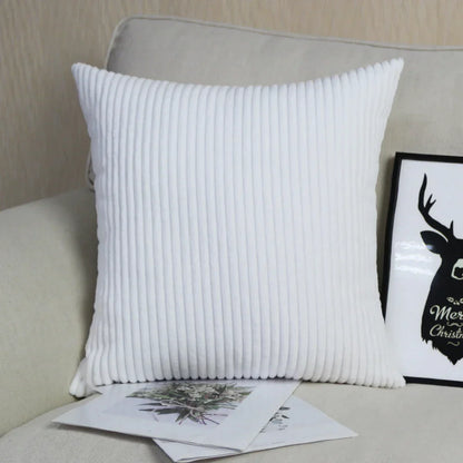 Funda de cojín DecorBites™ de pana: Cojín a rayas para sofá cama - Decoración nórdica para el hogar