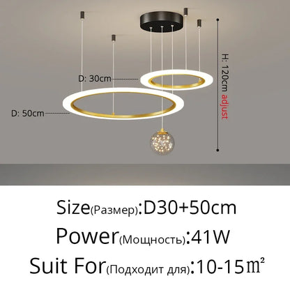 DecorBites™ LED Star Chandeliers: Modern Dimmable Lighting for Living Room Bedroom Decor
