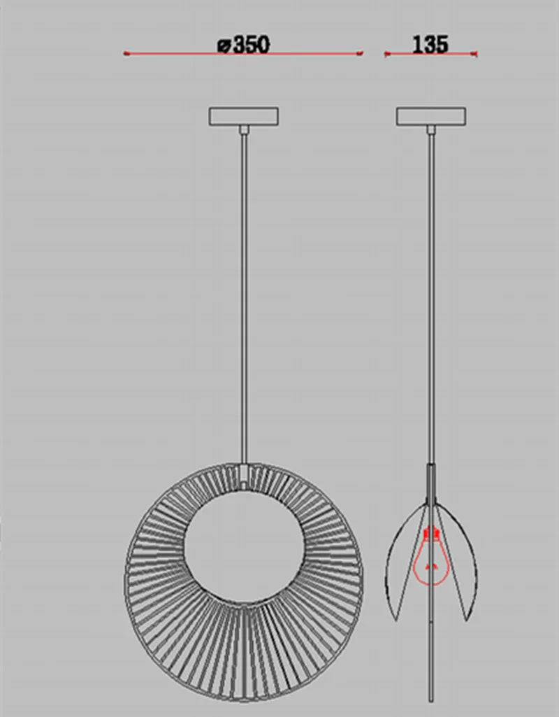 DecorBites™ LED Oyster Pendant Lamp: Adjustable Hanging Light for Loft Bedroom Decor