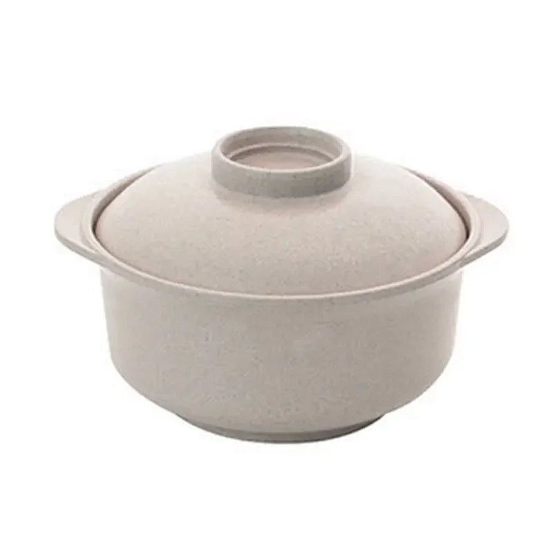 وعاء أرز نودلز سريع التحضير على الطريقة اليابانية من ديكوربايتس™ مع غطاء - أدوات مائدة صحية