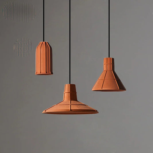 DecorBites™ Cement Pendant Lamp: Nostalgic Industrial Style Hanging Light for Home Decor
