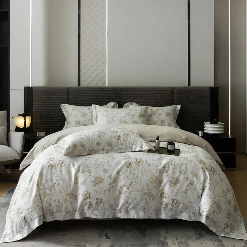 DecorBites™ Egyptian Cotton Bedding Set - Queen King Full Size Duvet Cover Sheet Pillowcase