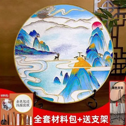 DecorBites™ Cloisonne Silk Enamel Painting DIY Kit - Beginner Handmade Material Package