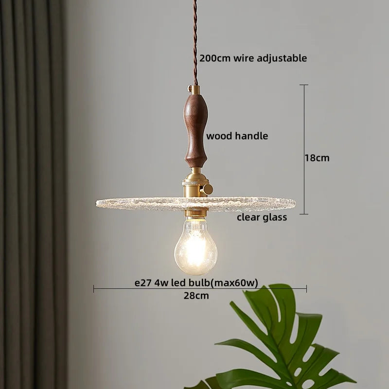 DecorBites™ LED Pendant Lamp Elegant Copper Glass Modern Style Hanging Light Fixtures