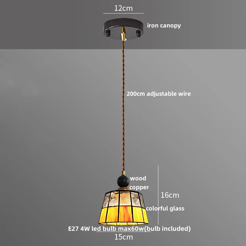 DecorBites™ Clear Glass LED Pendant Light Bar Dining Room Decor Hang Lamp Luminaire