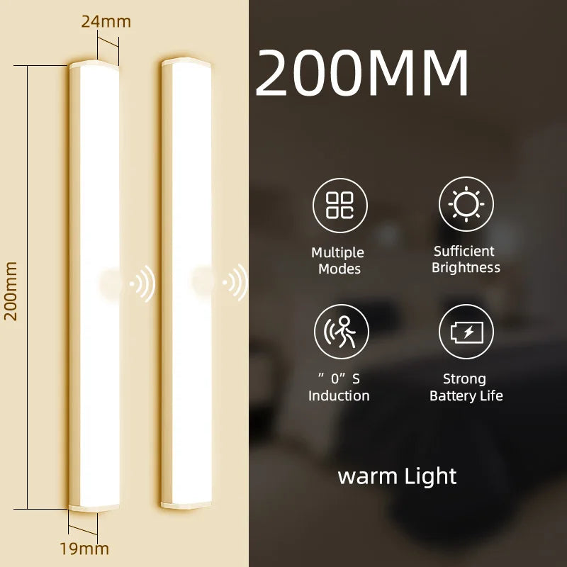DecorBites™ LED Sensor Cabinet Light for Home Kitchen Night Bar USB Rechargeable