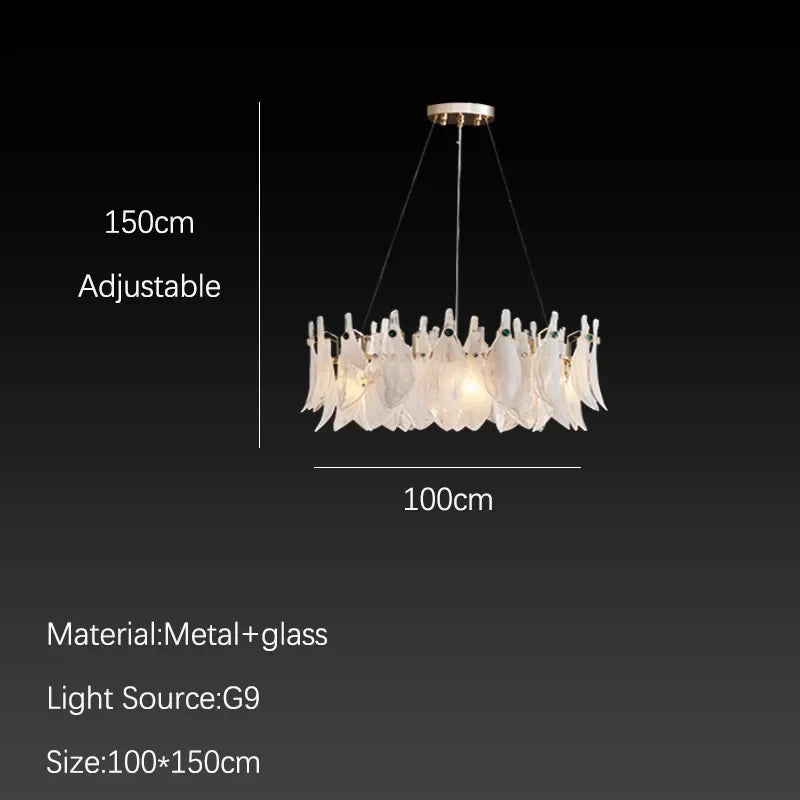 DecorBites™ Cloud Mist Glass Chandelier with G9 Light Source - Luxury Home Decoration