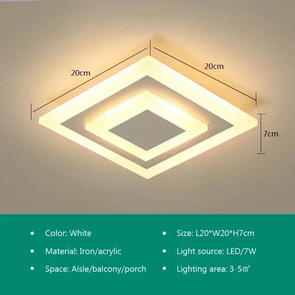 DecorBites™ LED Ceiling Light: Stylish Acrylic Lamps for Home Decor, Aisle, Staircase, Balcony