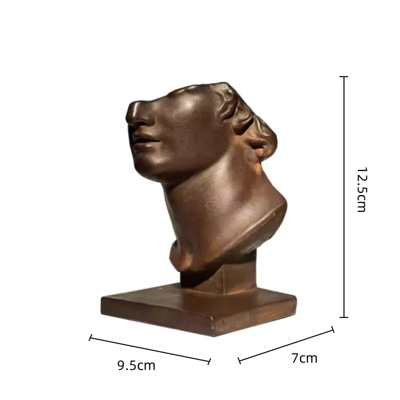 ديكوربايتس™ - تمثال تجريدي لوجه إنسان، تمثال فني واقعي للديكور المنزلي