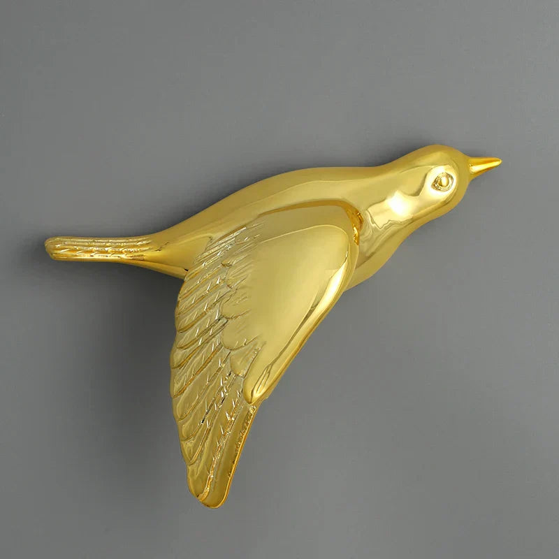 DecorBites™ Estatua de pájaro 3D de resina para decoración de pared en habitación infantil - Figura decorativa de animal